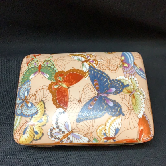 Neiman Marcus porcelain butterfly card case &cards - Picture 3 of 16